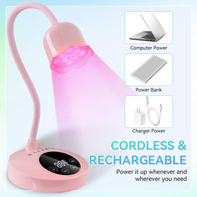 Makartt Gooseneck UV Nail Lamp in a travel setup