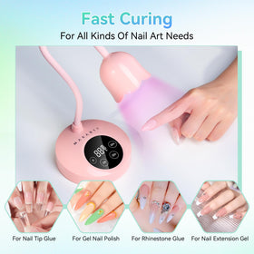 Makartt Gooseneck UV Nail Lamp side view showcasing flexible gooseneck
