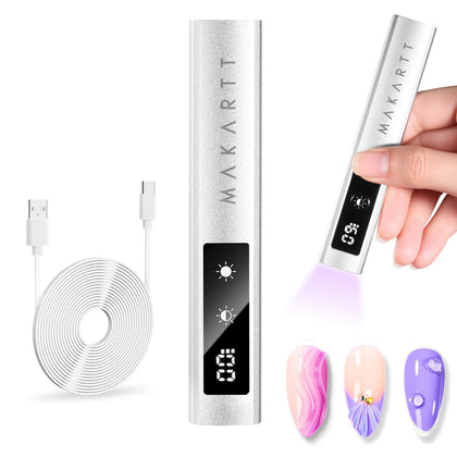 Makartt Handheld UV Nail Lamp front view in white