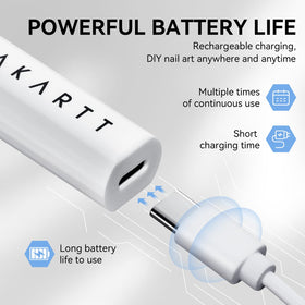 Makartt Handheld UV Nail Lamp showing dual timer settings