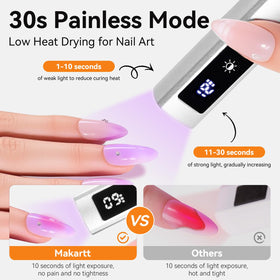 Makartt Handheld UV Nail Lamp side view showing compact design