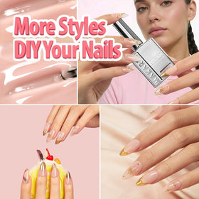 Makartt Jelly Bright Nude Gel Nail Polish 15ML with UV lamp