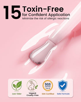 Makartt Jelly Sheer Pink Gel Nail Polish 15ml with UV lamp
