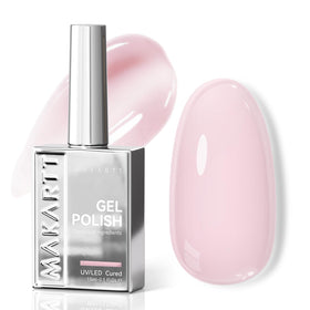 Makartt Milky Pink Gel Nail Polish 15ML front view with silver cap