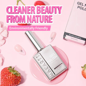 Makartt Milky Pink Gel Nail Polish 15ML in elegant silver bottle
