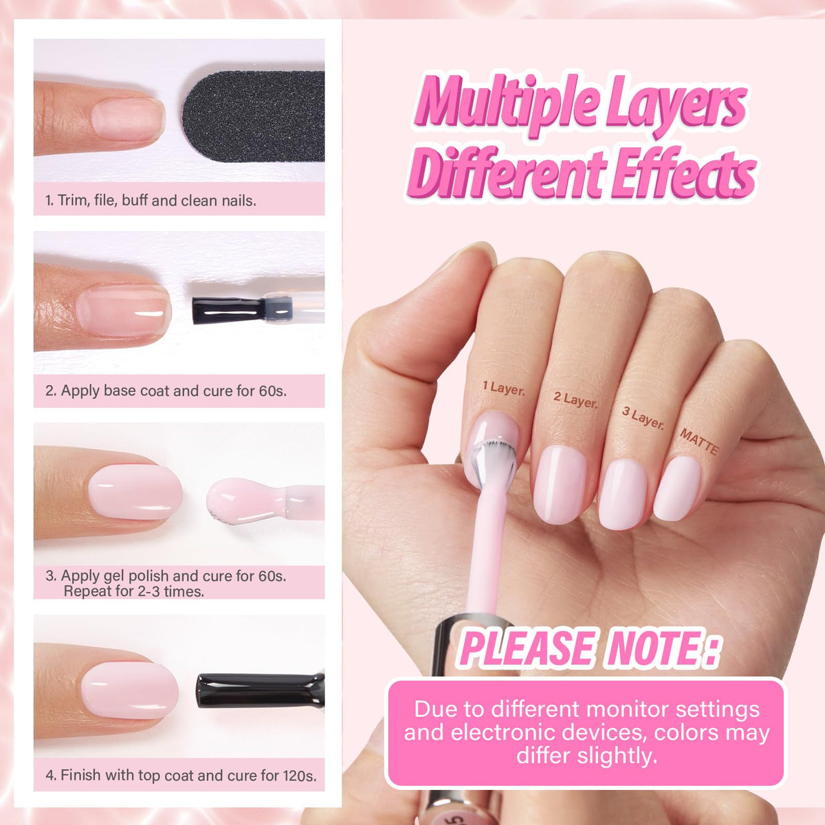 Makartt Milky Pink Gel Nail Polish 15ML packaging on white background