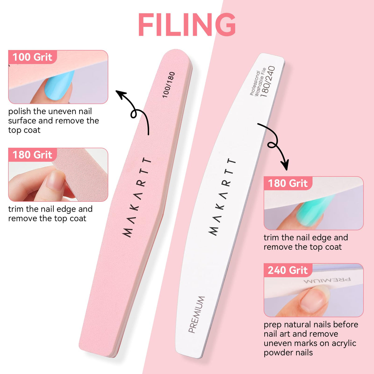 Makartt nail clipper and mini brush included in the set