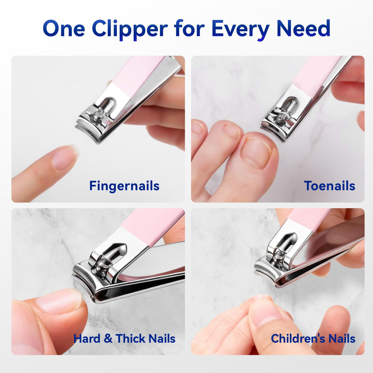Makartt Nail Clipper Set in a makeup bag for travel