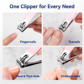Makartt Nail Clipper Set in a makeup bag for travel