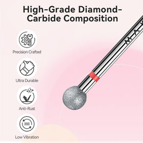 Makartt Nail Drill Bit 3/32 inch fine - F side view