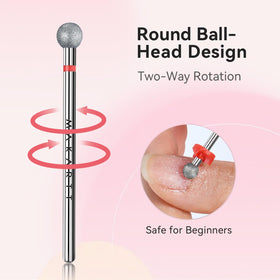 Makartt Nail Drill Bit 3/32 inch fine - F with cuticle cleaning demonstration