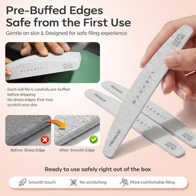 Makartt nail file being used on acrylic nails