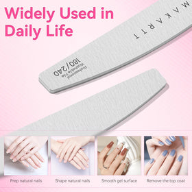 Makartt nail files with zebra sandpaper texture