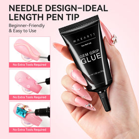 Makartt Nail Gem Glue 60g needle tip applicator for precise application