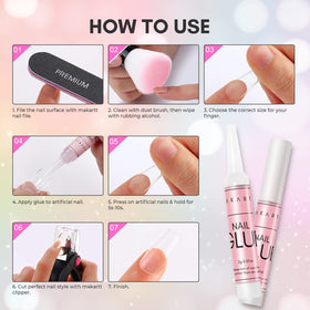 Makartt Nail Glue bulk pack displayed on a table