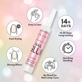 Makartt Nail Glue in use on false nails