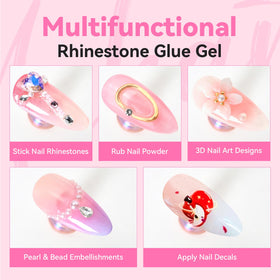 Makartt Nail Rhinestone Glue in use at a nail salon