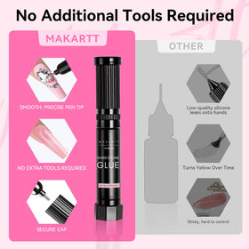 Makartt Nail Rhinestone Glue with nail art tools