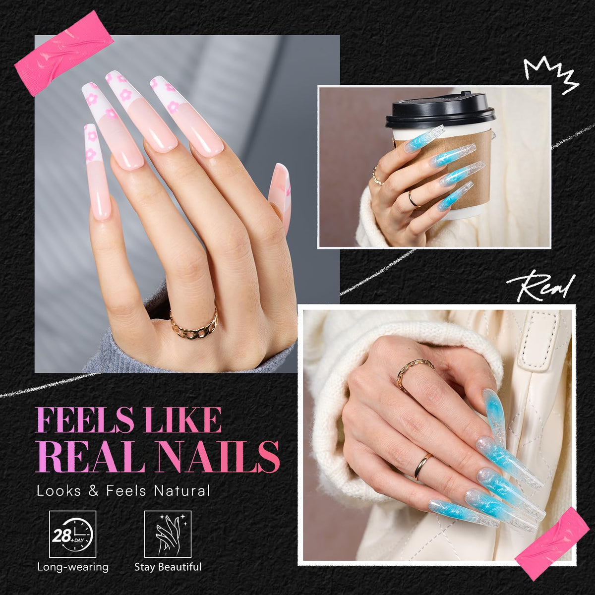 Makartt nail tips in packaging with size options