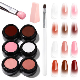 Makartt Ombre Gel Nail Polish Kit with 6 gradient shades