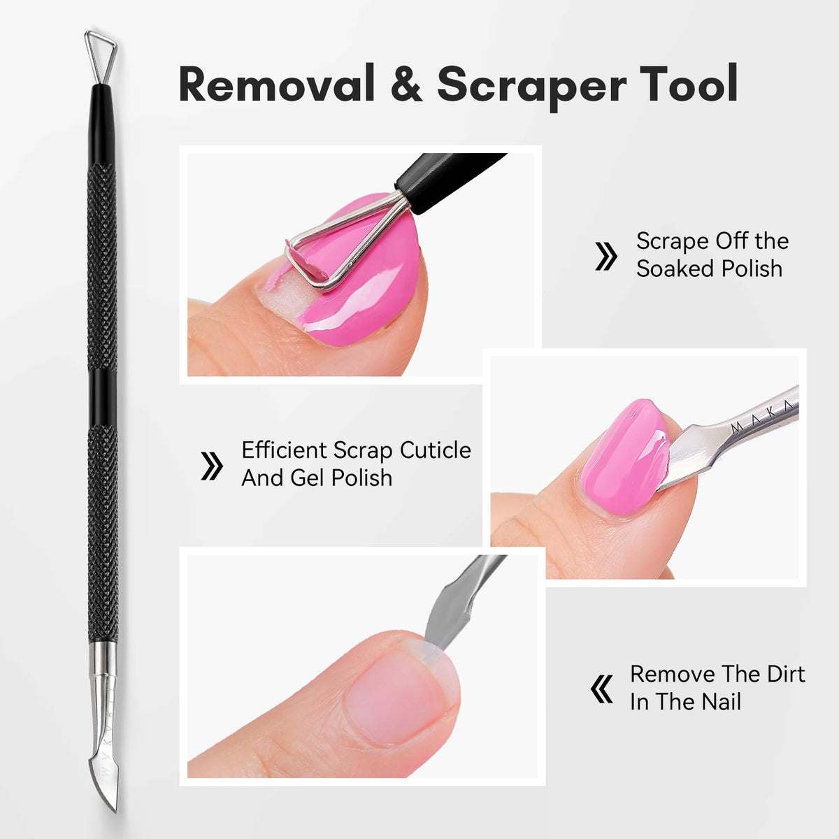 Makartt stainless steel cuticle nippers in a compact travel case