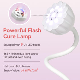 Makartt UV LED Nail Lamp showing charging indicator