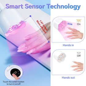Makartt UV Nail Lamp compact size on desk