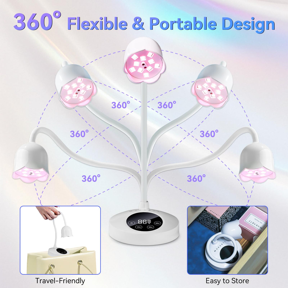Makartt UV Nail Lamp portable for travel