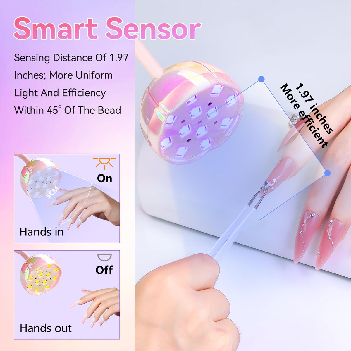 Makartt UV Nail Lamp showcasing its compact design