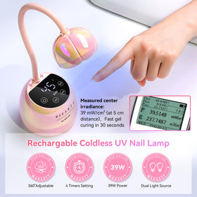 Makartt UV Nail Lamp showing adjustable gooseneck position