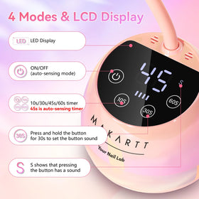 Makartt UV Nail Lamp with charging cable and accessories
