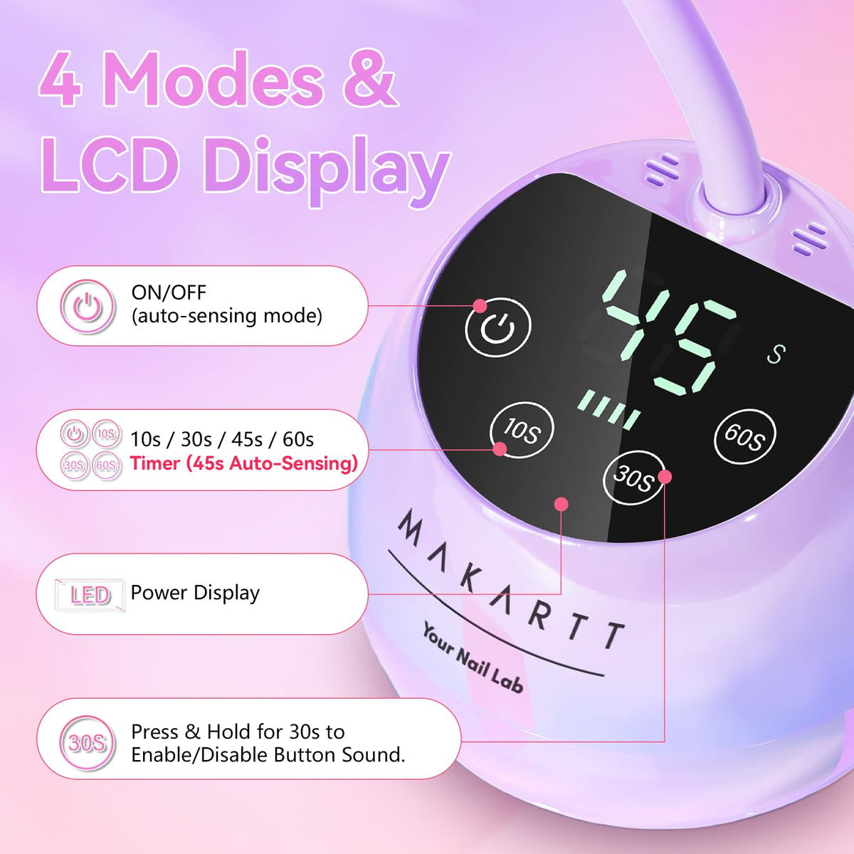 Makartt UV Nail Lamp with flower design