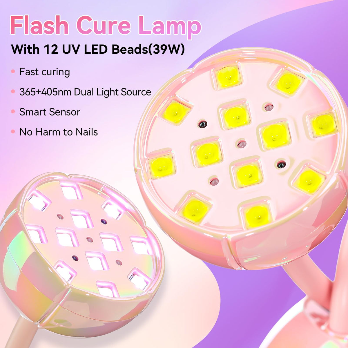 Makartt UV Nail Lamp with LCD screen displaying timer settings