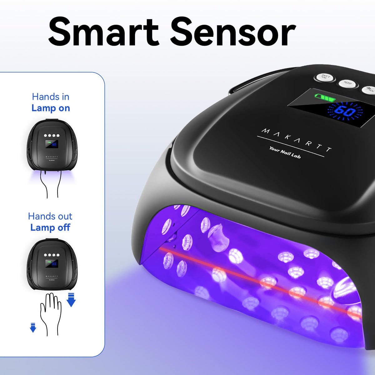 Makartt UV Nail Light showing top ventilation holes