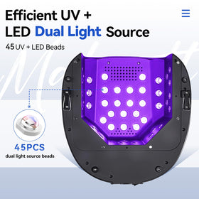 Makartt UV Nail Light with timer settings displayed