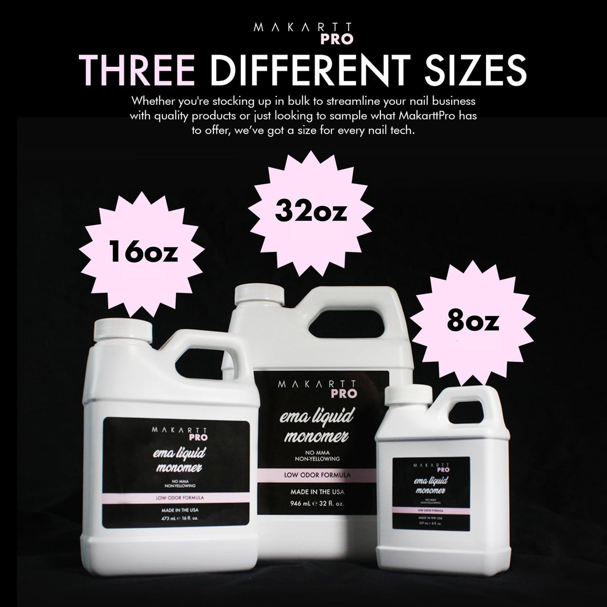 MakarttPro Low Odor Monomer Acrylic Liquid with acrylic nails