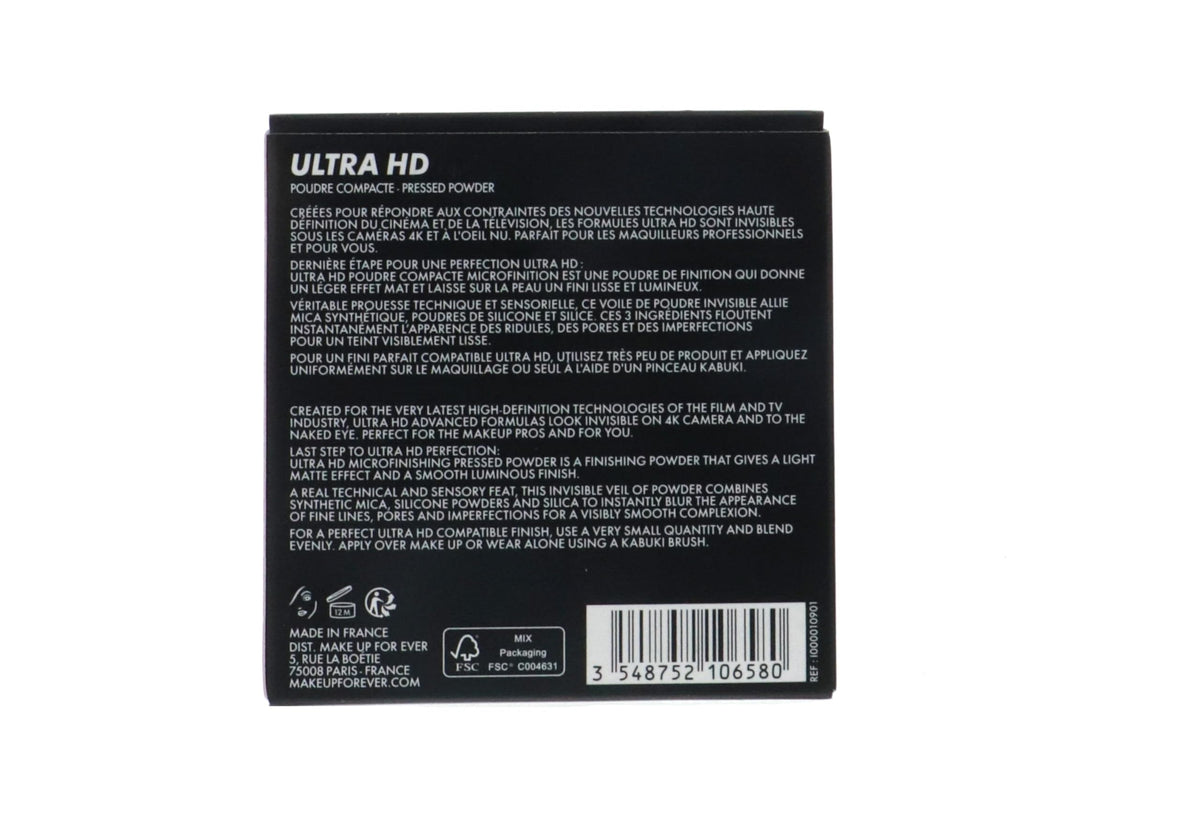 Make Up For Ever Ultra HD Pressed Powder translucent in packaging