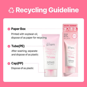 MAKEP:REM Soothing Pink Tone Up Sunscreen with natural ingredients