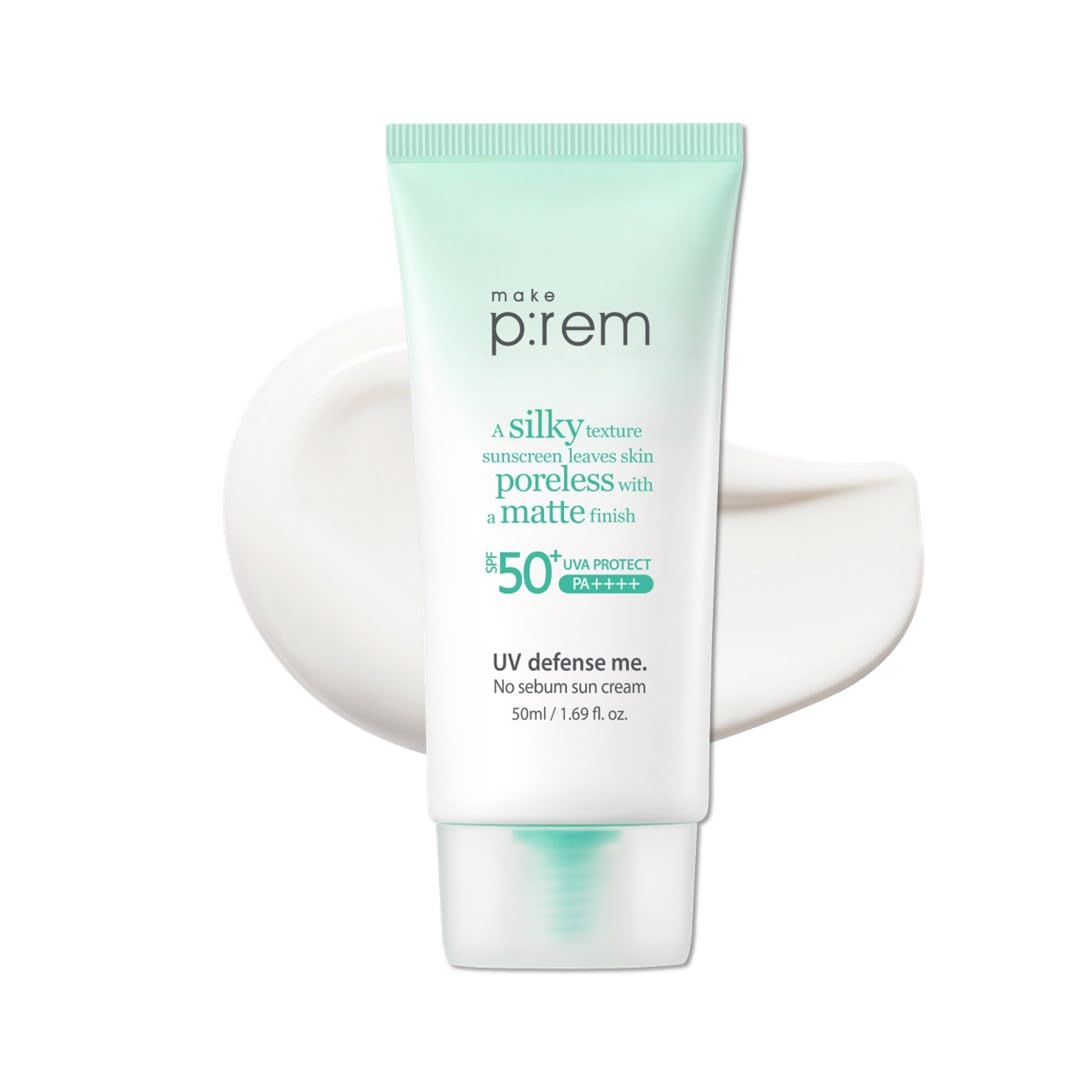 MAKEP:REM UV Defence No Sebum Sunscreen front view with packaging