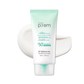 MAKEP:REM UV Defence No Sebum Sunscreen front view with packaging