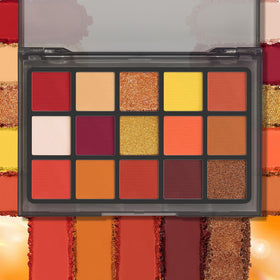 Makeup artist using UCANBE Orange Eyeshadow Palette for a vibrant look