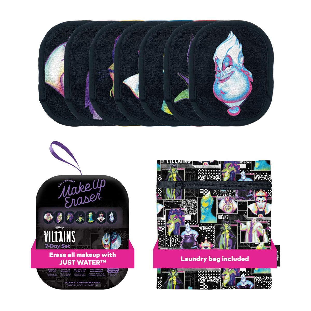 MakeUp Eraser 7-Day Set Disney Villains front view