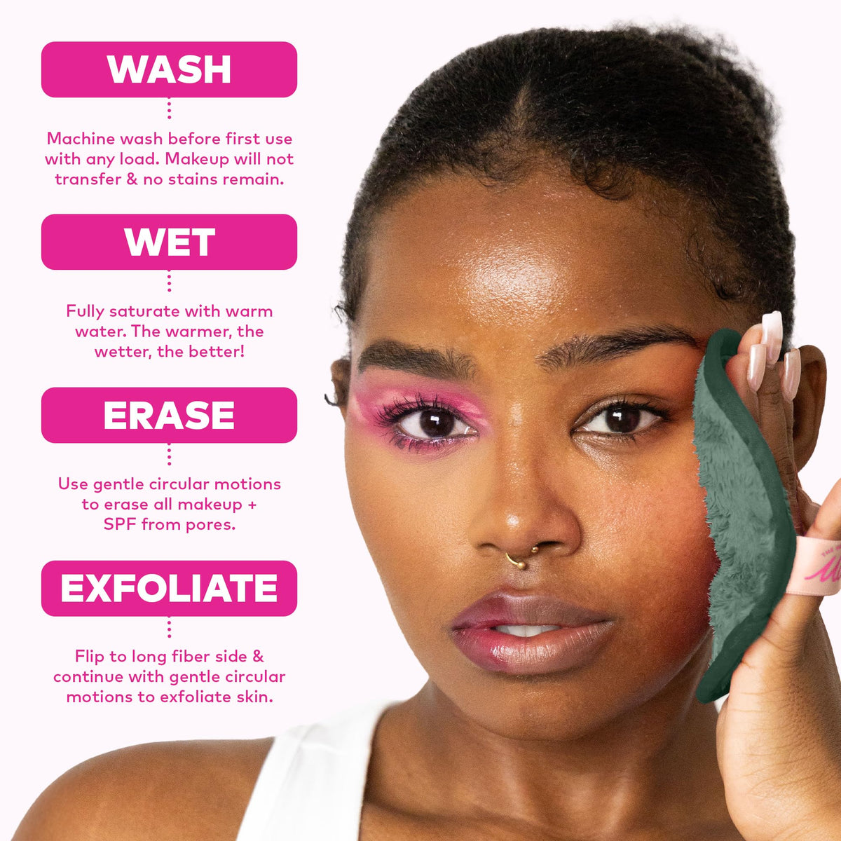 MakeUp Eraser 7-Day Set displayed with skincare products