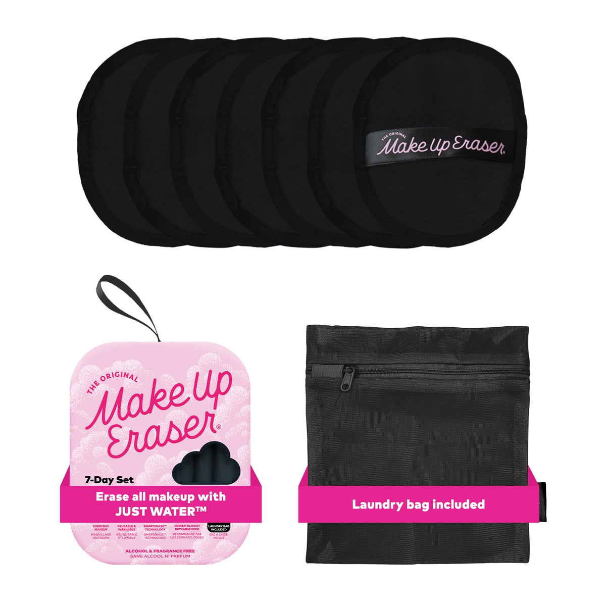 MakeUp Eraser 7-Day Set in chic black front view
