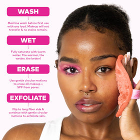 MakeUp Eraser 7-Day Set laid out on a bathroom counter