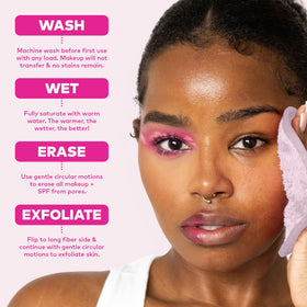 MakeUp Eraser 7-Day Set with water being applied