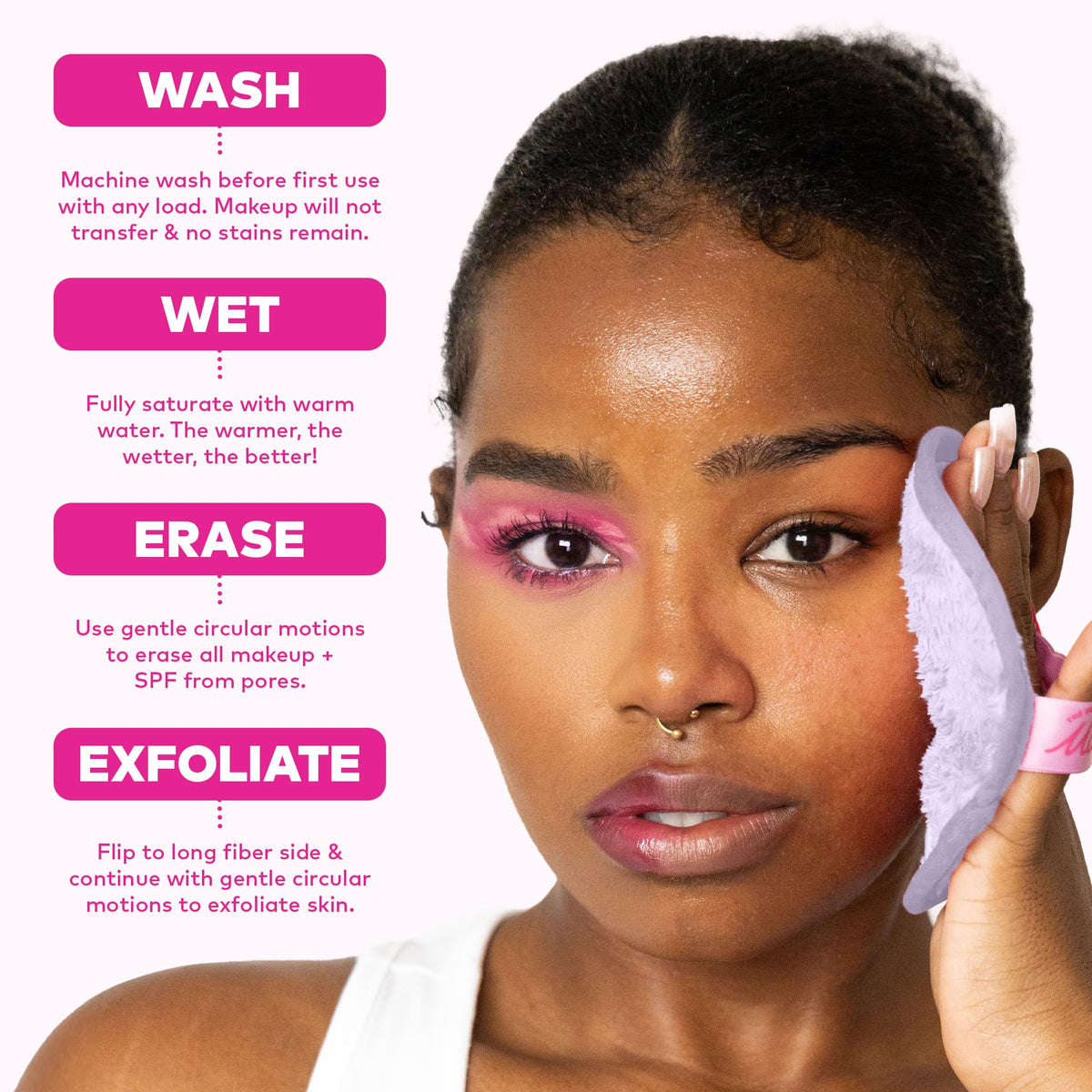 MakeUp Eraser 7-Day Set with water for makeup removal