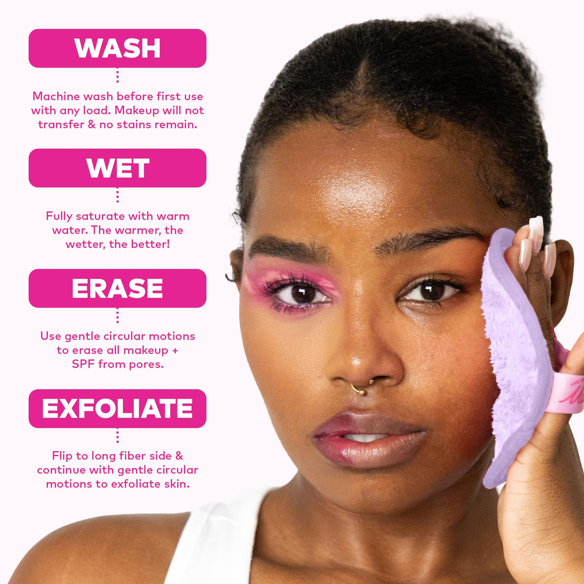 MakeUp Eraser 7-Day Set with water for makeup removal