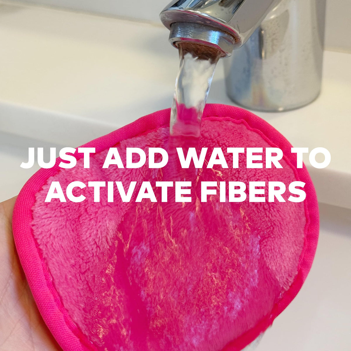MakeUp Eraser being used to remove makeup from face