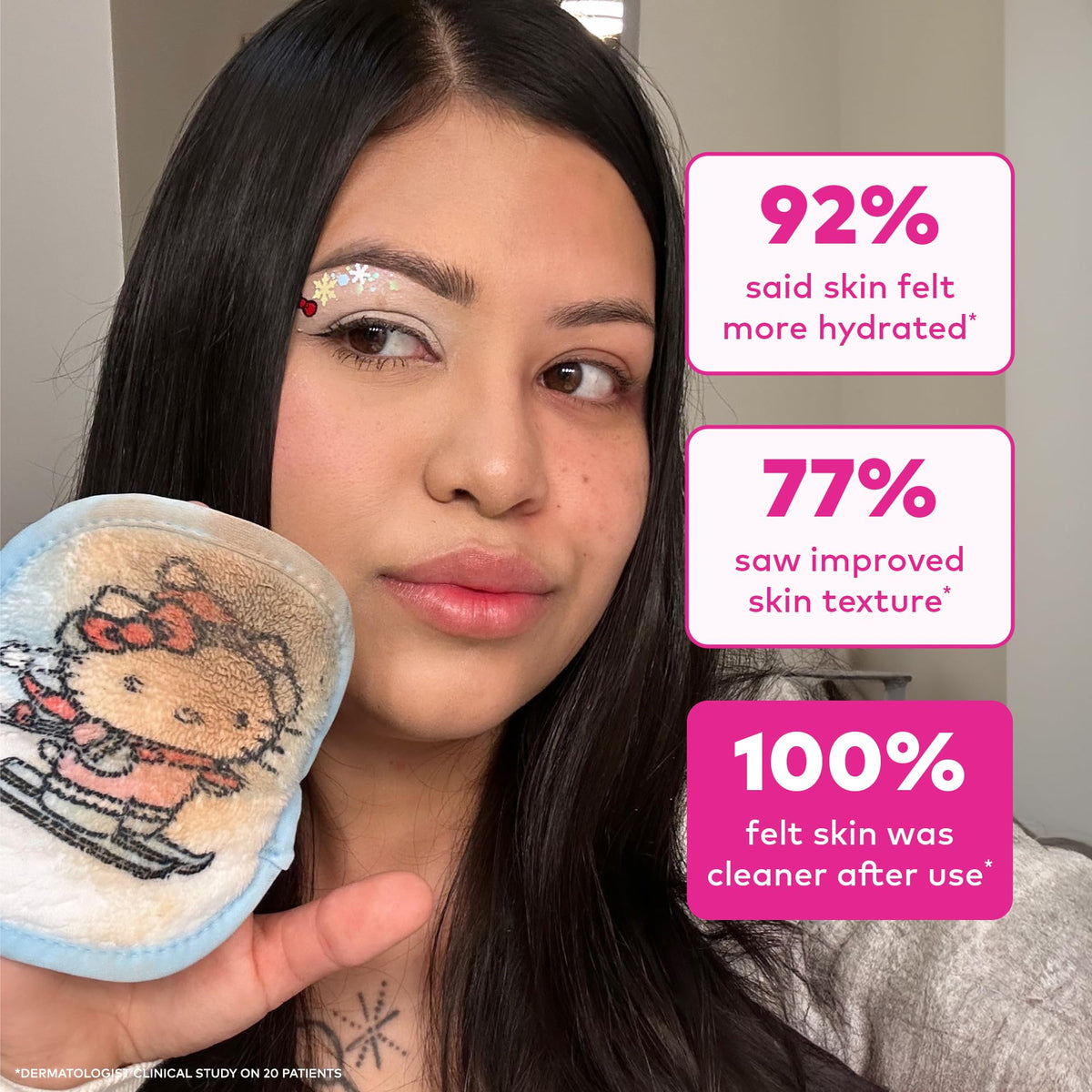 MakeUp Eraser cloth being used to remove makeup